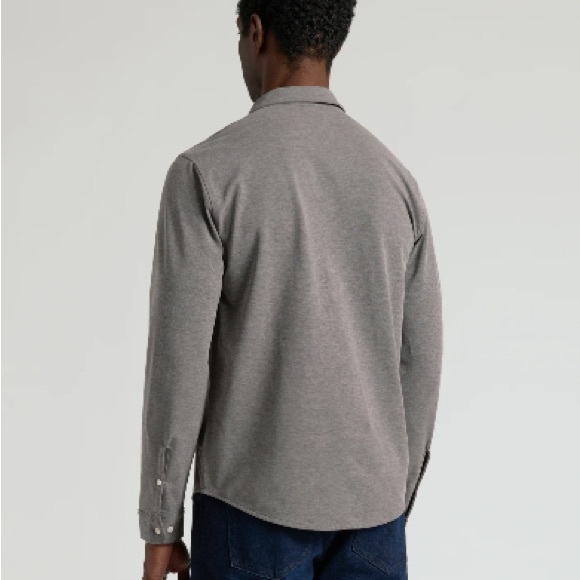 True Classic Oxford Button Down Grey XL NWT Long Sleeeve shirt - Picture 3 of 6